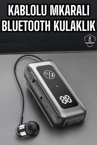 Kablolu Bluetooth Kulaklık Kulak İçi Stereo Mikrofonlu Dijital Göstergeli ürün görseli 1