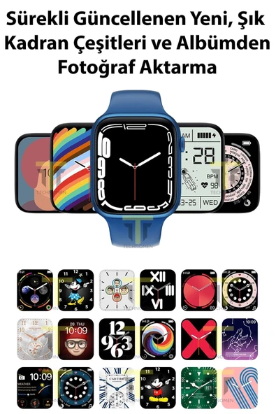 T700s Akıllı Saat Ios&android Destekli Arama Özellikli Sensörlü Smart Watch - Resim 2