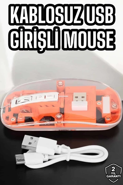 Fare Mouse Çift Modlu Kablosuz Bağlantılı 2.4GHz Destekli ürün görseli 1