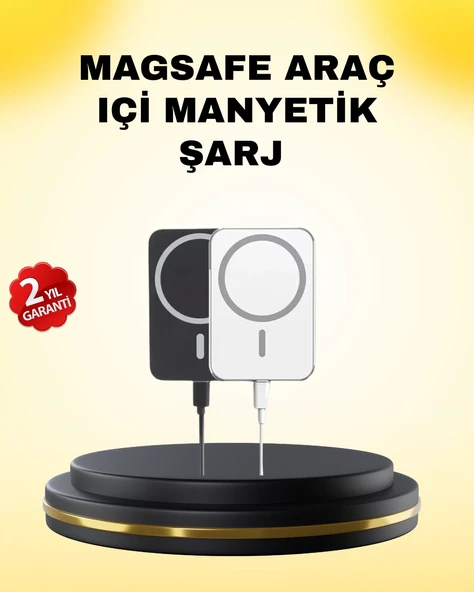 15W Kablosuz Şarj Destekli MagSafe Araç Tutucu Havalandırma Klipsli ürün görseli 1