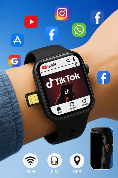Akıllı Saat Iphone Ve Android Tüm Telefonlara Uyumlu Instagram,YouTube,Whatsapp  FG5 ürün görseli 1