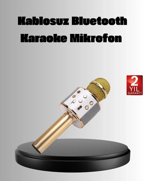 Kablosuz Karaoke Mikrofon USB AUX Destekli Parti ve Eğlence İçin ürün görseli 1