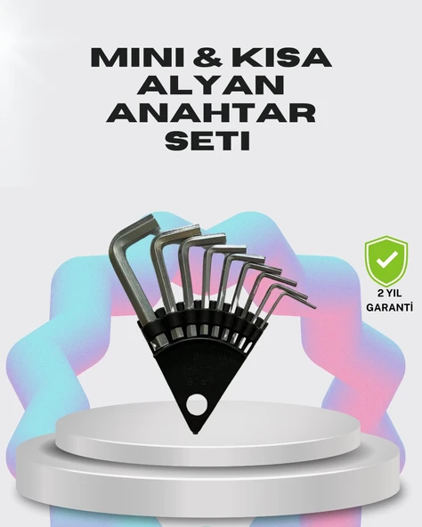 9 Parça Kısa Tip Alyan Seti Isıl İşlemli Profesyonel Kullanım ürün görseli 1