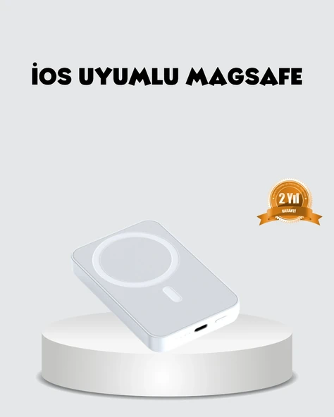 MagSafe Uyumlu Kablosuz Batarya – 27W Hızlı Şarj Destekli Kompakt Güç Bankası ürün görseli 1