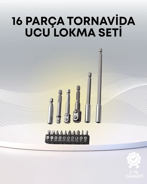 Metal Gövdeli 16lı Bits Seti Çok Fonksiyonlu Tamir Aleti ürün görseli 1