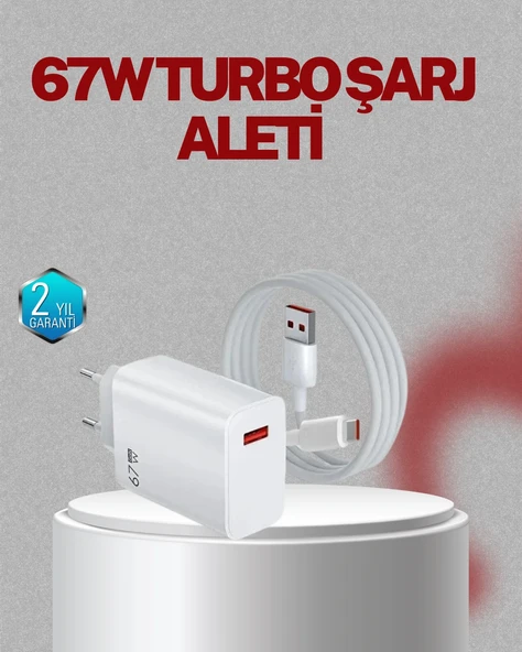 67 Watt Type C Şarj Adaptörü Asus Zenfone 7 8 9 Uyumlu ürün görseli 1