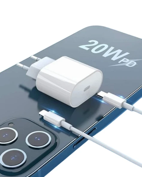 35W USB-C Hızlı Şarj Adaptörü Type-C to C Kablo Seti - Resim 3