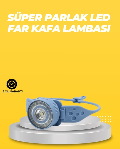 Kampçı Kafa Lambası Su Geçirmez Çok Modlu LED ürün görseli 1