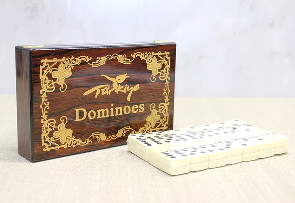 Ahşap Kutulu Domino Oyunu Model 3 ürün görseli 1