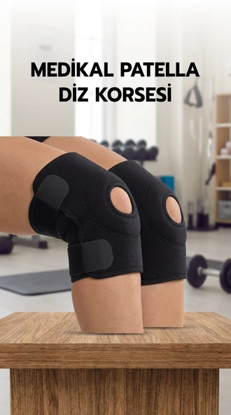 Patella Destekli Çapraz Bağ Diz Korsesi Spor ve Menisküs İçin İkili ürün görseli 1