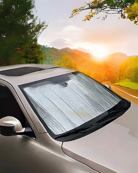 Araç Ön Cam Güneşlik Katlanabilir UV Koruma Ford Focus Renault Megane Skoda Superb Honda Civic ürün görseli 1