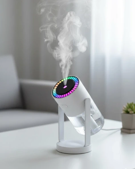 RGB Işıklı Hava Nemlendirici Ultrasonik Teknoloji ve Portatif Tasarım ürün görseli 1