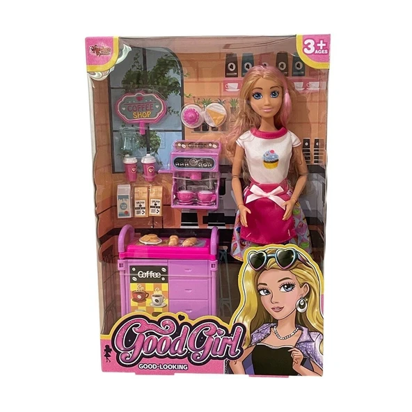 WG66748 Vardem Kutulu   Kafe İşleten Bebek Set 11,5 inç ürün görseli 1