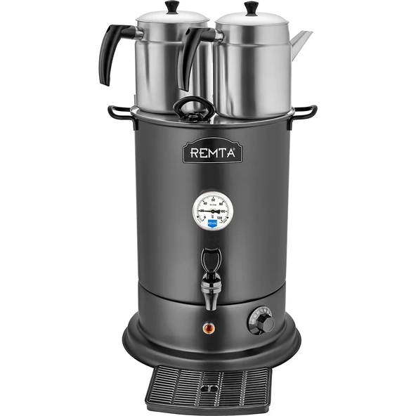 Remta 2 Demlikli Elite Çay Makinesi 20 Lt - EL11 - SİYAH (DEMLİKLER DAHİLDİR.) ürün görseli 1