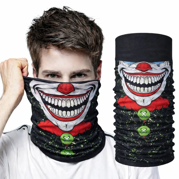 Joker Yüz Baskılı Baf Bandana - Çok Amaçlı Boyunluk Bandana 2 No ürün görseli 1