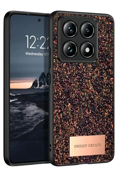 Onegif Xiaomi Mi 14T Pro Bright Simli Kapak - Derin Mor ürün görseli 1