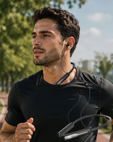 Ses Değiştirme Özellikli Boyun Askılı Bluetooth Spor Kulaklığı ürün görseli 1