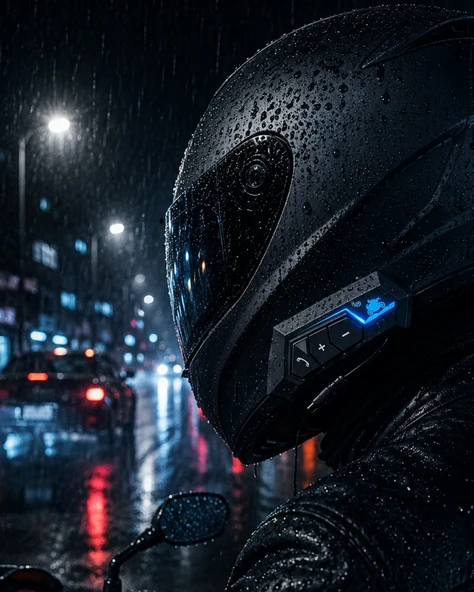 Kablosuz Motosiklet Kask Kulaklığı Bluetooth Mikrofonlu Sürüş Sistemi ürün görseli 1