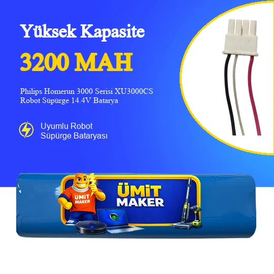 Philips Homerun 3000 Serisi XU3000CS Robot Süpürge 3200 mAh Batarya ürün görseli 1