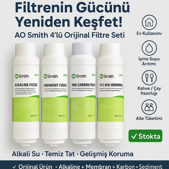 Ao Smith  Frezya Filtre Seti - Resim 2