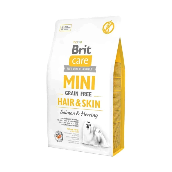 Brit Care Hair Skin Somonlu Tahılsız Mini Irk Yetişkin Köpek Maması 2 kg ürün görseli 1