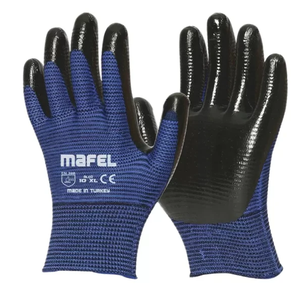 MAFEL MF-001 Nitril Kaplı Aşınmaya Dayanıklı İnşaat Ve İş Eldiveni (12'li Paket) ürün görseli 1