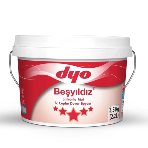 Dyo Beşyıldız Silikonlu Mat İç Cephe Boyası 3.5 Kg ürün görseli 1