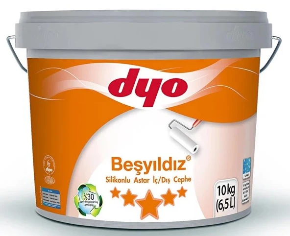Dyo Beşyıldız Silikonlu İç Dış Astar 10 Kg Beyaz ürün görseli 1