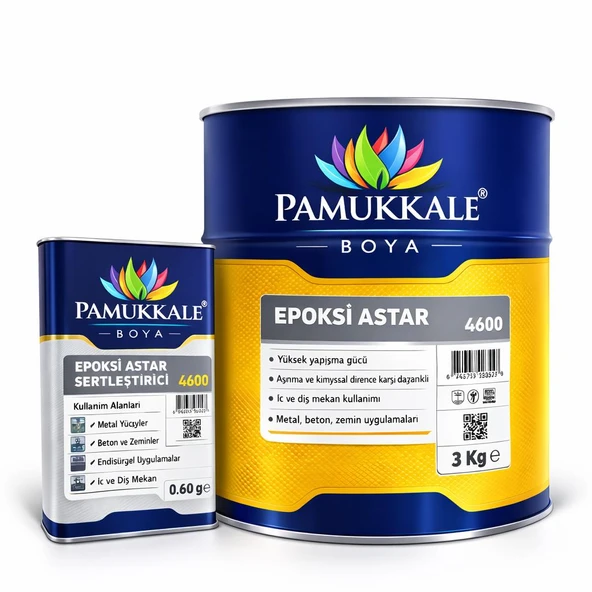 Pamukkale 4600 Solventli Epoksi Astar 3.6 Kg Gri Ral 7038 ürün görseli 1
