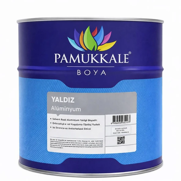 Pamukkale Yaldız Alüminyum Soba Boyası 200 Derece Isı Geçirmez 0.75 Lt ürün görseli 1