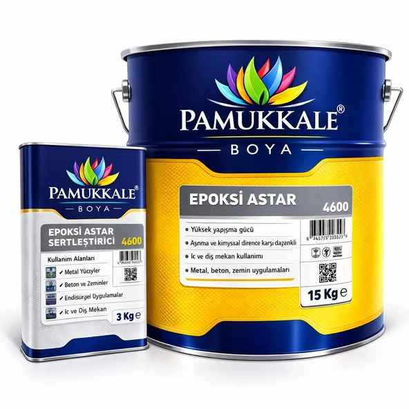 Pamukkale 4600 Solventli Epoksi Astar 18 Kg Gri Ral 7038 ürün görseli 1