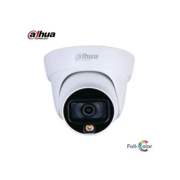 DAHUA 2MP Dome 2.8mm Full Color Analog Kamera DH-HAC-HDW1209TQP-A-LED ürün görseli 1