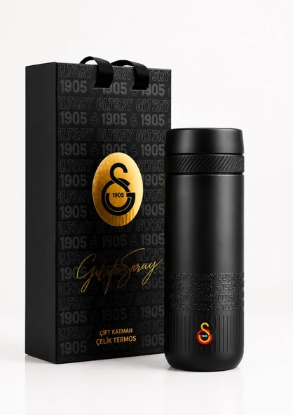 Galatasaray Lisanslı Termos Mug Siyah 550 ml ürün görseli 1