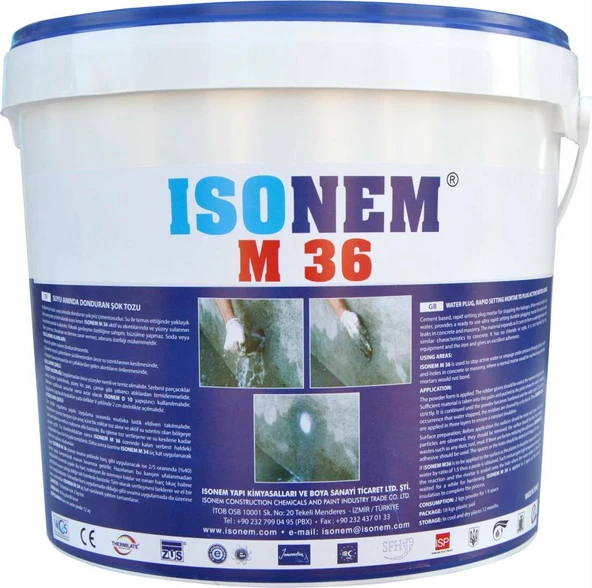 İsonem M 36 Şok Su Durdurma Tozu 18 Kg ürün görseli 1
