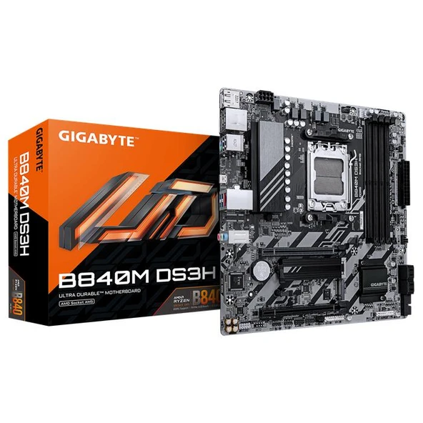 Gigabyte B840M DS3H AMD AM5 DDR5 Micro ATX Anakart ürün görseli 1