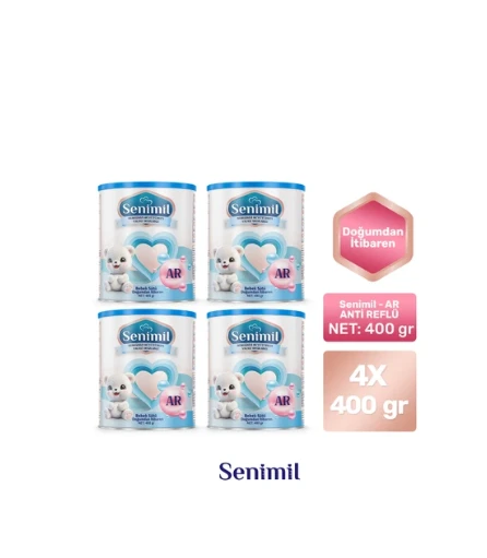 SENİMİL ANTİ-REFLÜ (AR) BEBEK SÜTÜ 400 GR 4 LÜ AVANTAJ PAKETİ ürün görseli 1