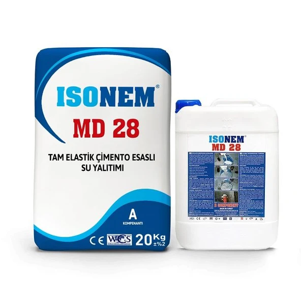 İsonem Md28 Tam Elastik Çimento Esaslı Su İzolasyonu 20+10 Kg ürün görseli 1