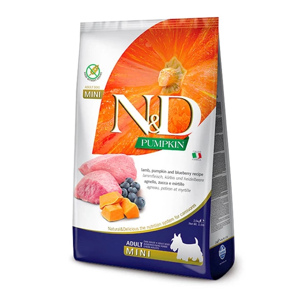 N&D Tahılsız Kuzulu&Balkabaklı&Yabanmersinli Mini Irk Yetişkin 7 KG ürün görseli 1