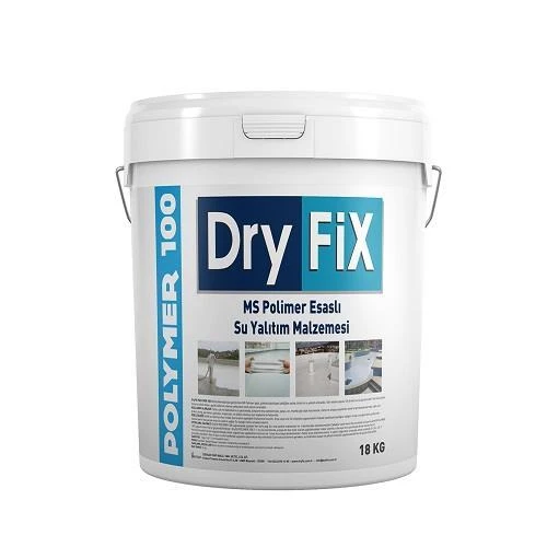 DryFix Polymer100 Polimer Esaslı Su Yalıtım Malzemesi 18 Kg Beyaz ürün görseli 1