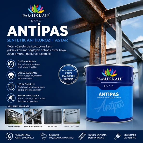 Pamukkale Sentetik Antipas 2.5 Kg Gri - Resim 2