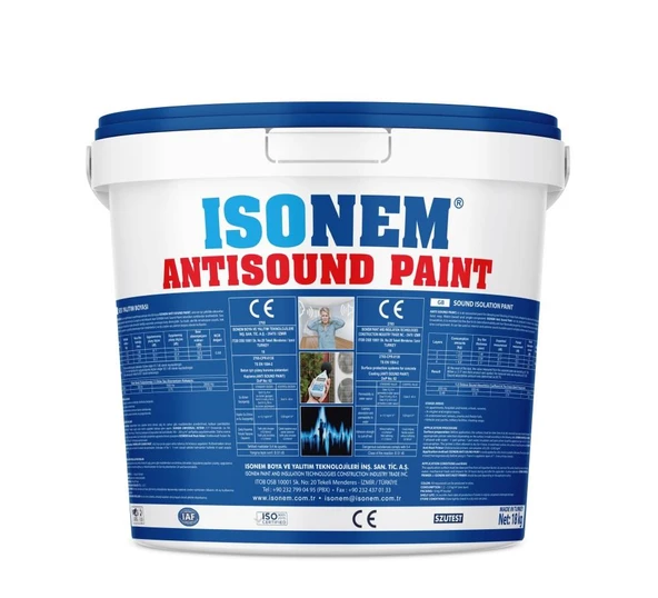 İsonem Anti Sound Paint Ses Yalıtım Boyası 5 Lt Beyaz ürün görseli 1