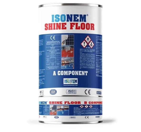 İsonem Shine Floor Solvent Bazlı Fayans Boyası 2.25 Kg Beyaz ürün görseli 1