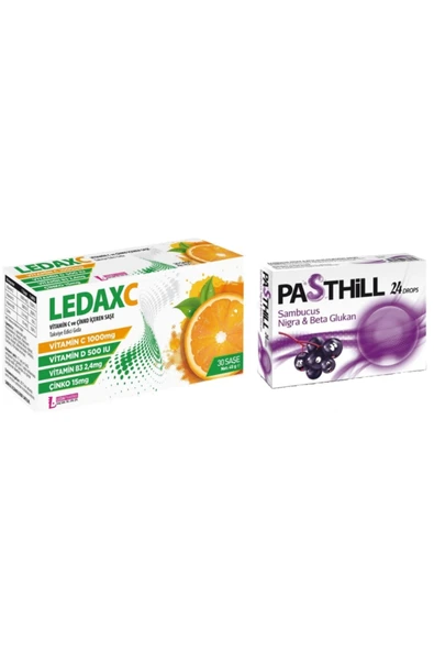 LEDAPHARMA LEDAPHARMA Ledaxc Vitamin C Ve Çinko Içeren 30 Saşe+ Pasthill Sambucus Nigra ürün görseli 1