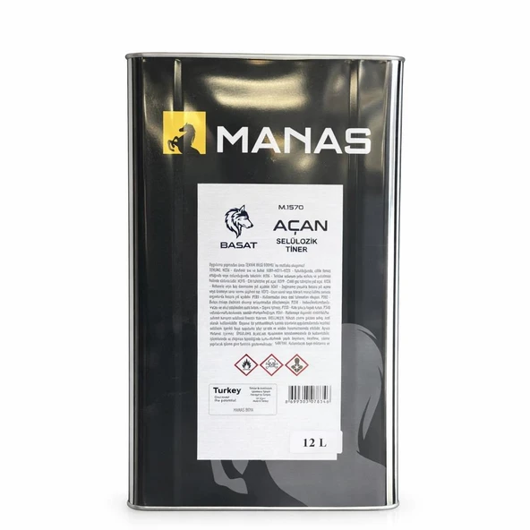 Manas Selülozik Tiner 12 Lt - Resim 2
