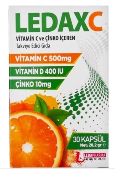 LEDAPHARMA LEDAPHARMA Pharma X C Vitamini D Vitamini ve Çinko (30 Kapsül) ürün görseli 1