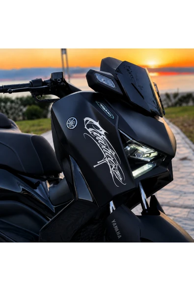 STCKRCO Motosiklet Sticker - Motosiklet Grenaj Stickerı - Motosiklet Gotik Sticker Beyaz ürün görseli 1