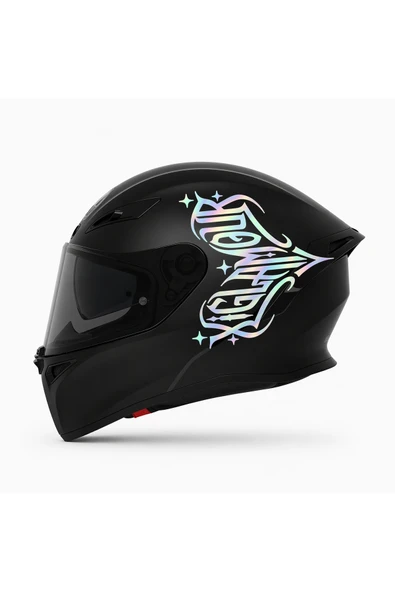 STCKRCO Ixglamour "Cazibe" Kask Stickerı | Motor Kask Yanı Sticker | Ixglamour Motosiklet Sticker | Ixglamour Sticker Hologram ürün görseli 1