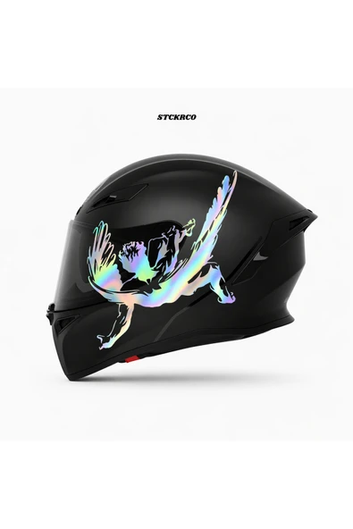 STCKRCO Fallen Angel Kask Stickerı | Motor Kask Yanı Sticker | Fallen Angel Motosiklet Sticker | Fallen Angel Sticker Hologram ürün görseli 1