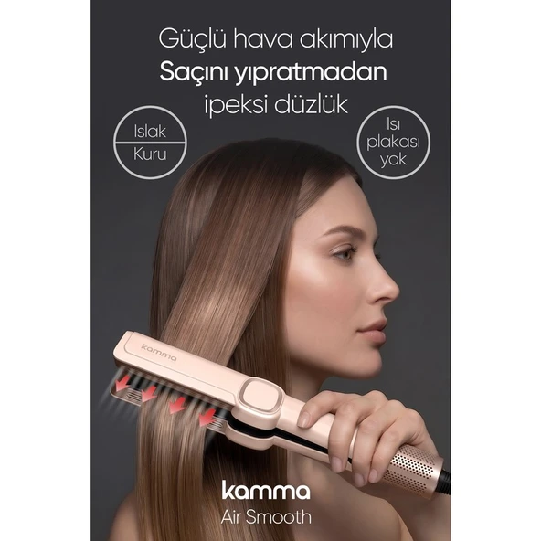 Kamma AirSmooth Saç Düzleştirici - Pembe - Resim 3