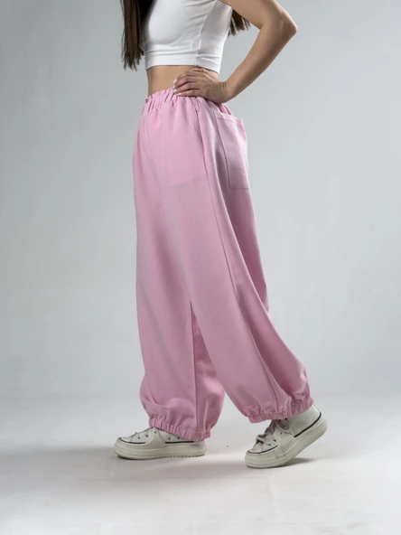 Pembe Kadın Oversize Pantolon COC3173 - Resim 2